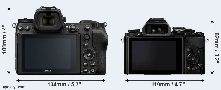 Comparison Z6 or E-M10 rear
