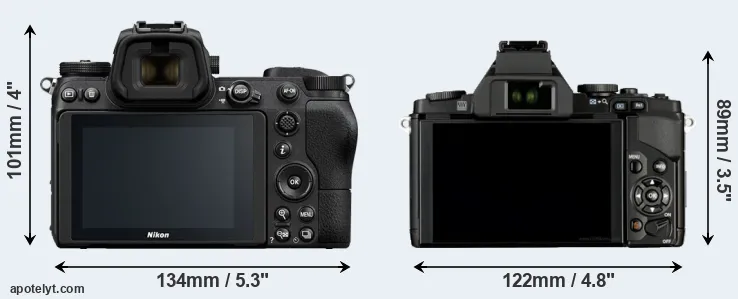 Comparison Z6 or E-M5 rear