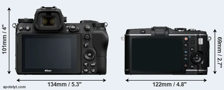 Comparison Z6 or E-P3 rear