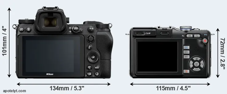 Comparison Z6 or E-PL1 rear