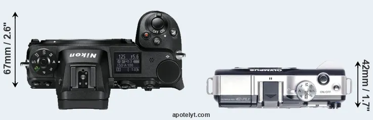 Compare Z6 versus E-PL1 top