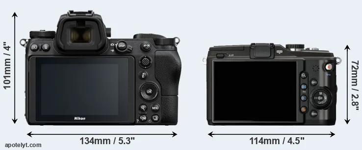 Comparison Z6 or E-PL2 rear