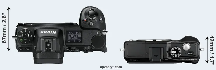 Compare Z6 versus E-PL2 top