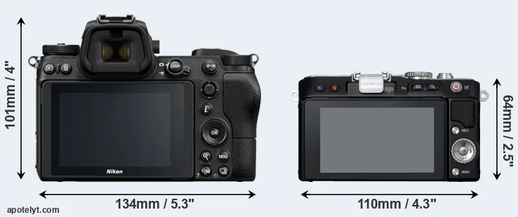 Comparison Z6 or E-PL3 rear