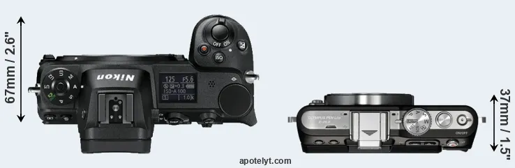 Compare Z6 versus E-PL3 top
