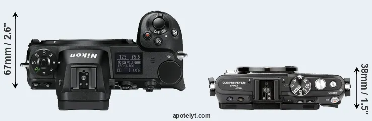 Compare Z6 versus E-PL5 top