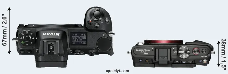 Compare Z6 versus E-PL6 top