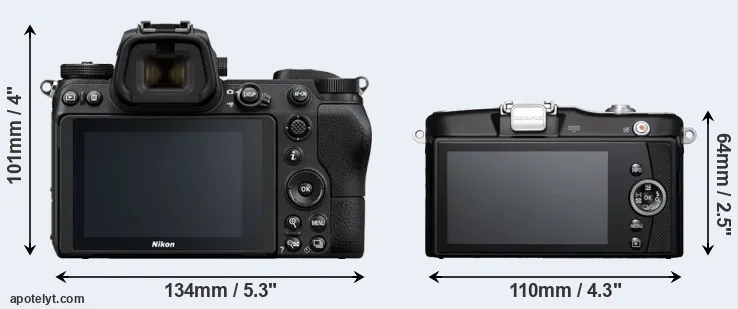 Comparison Z6 or E-PM1 rear