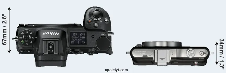 Compare Z6 versus E-PM1 top