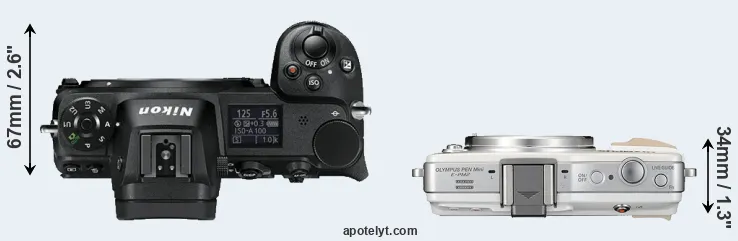 Compare Z6 versus E-PM2 top