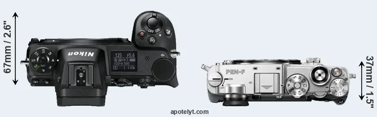 Compare Z6 versus PEN-F top