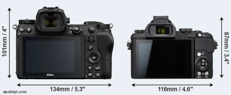 Comparison Z6 or Stylus 1s rear