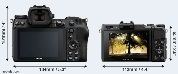 Comparison Z6 or XZ-2 rear