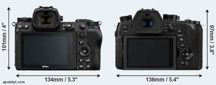 Comparison Z6 or FZ1000 II rear