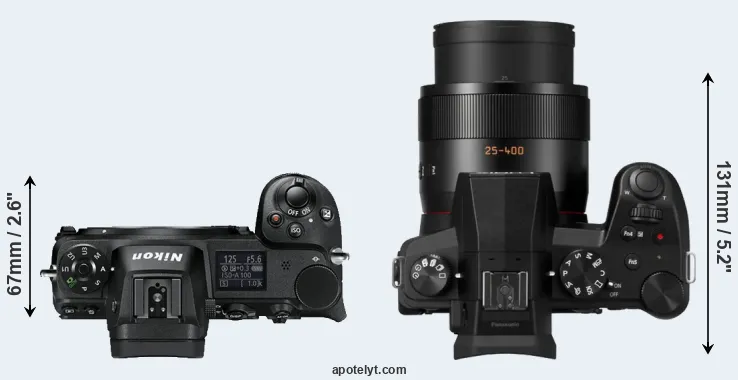 Compare Z6 versus FZ1000 II top