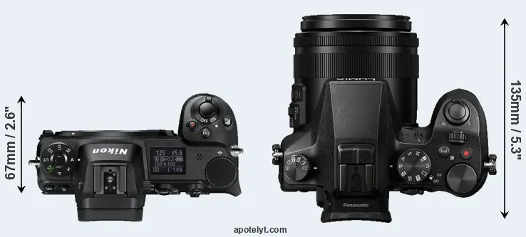 Compare Z6 versus FZ2500 top