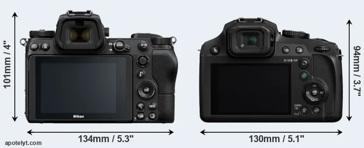 Comparison Z6 or FZ80 rear