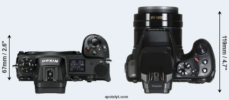 Compare Z6 versus FZ80 top