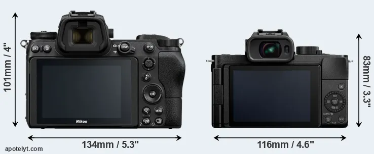 Comparison Z6 or G100 rear