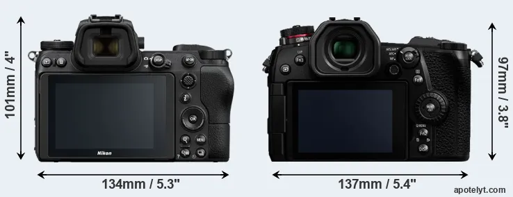 Comparison Z6 or G9 rear