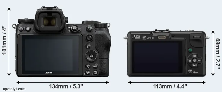 Comparison Z6 or GF2 rear