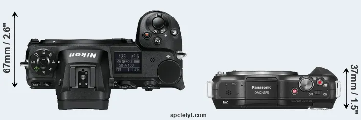 Compare Z6 versus GF5 top