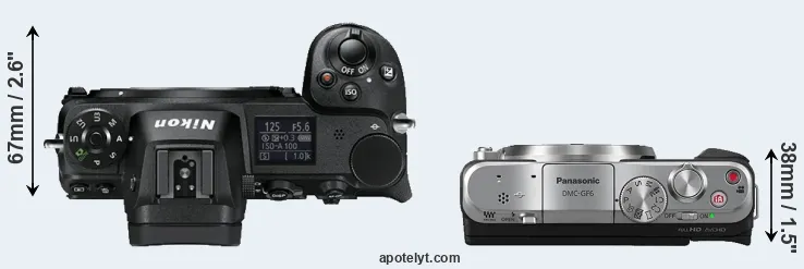 Compare Z6 versus GF6 top