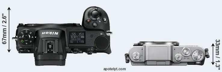 Compare Z6 versus GF7 top