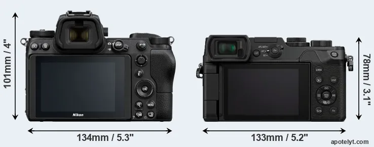 Comparison Z6 or GX8 rear
