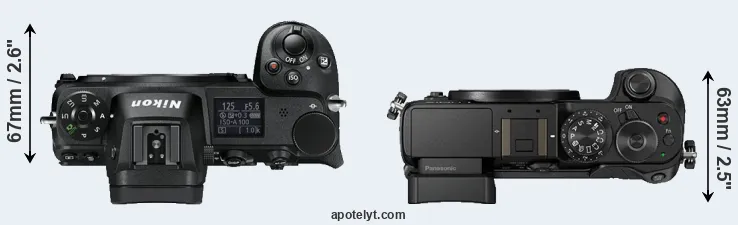 Compare Z6 versus GX8 top