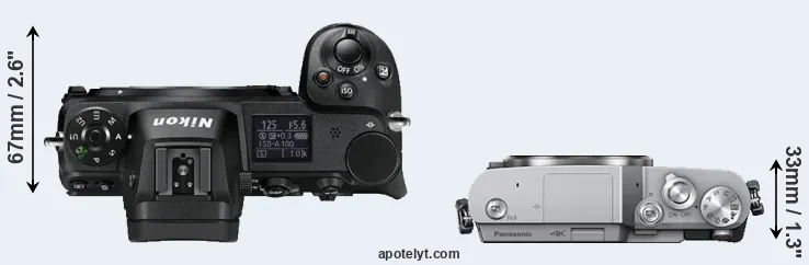 Compare Z6 versus GX850 top