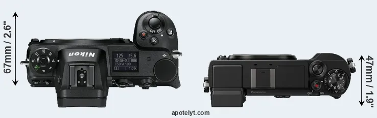 Compare Z6 versus GX9 top