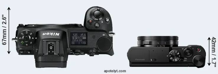 Compare Z6 versus LX15 top