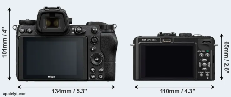 Comparison Z6 or LX5 rear