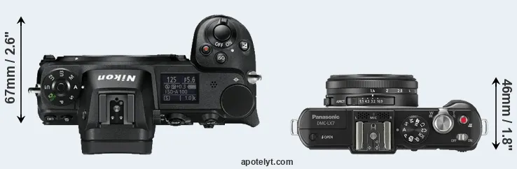 Compare Z6 versus LX7 top