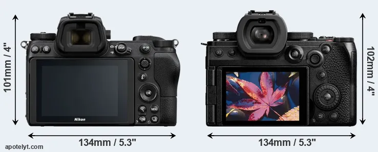 Comparison Z6 or S5 II rear