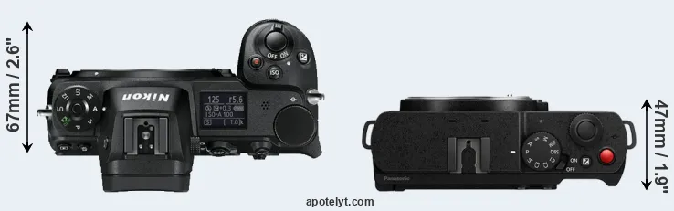 Compare Z6 versus S9 top