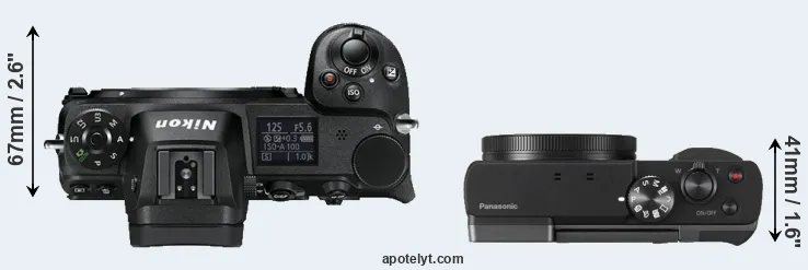 Compare Z6 versus TZ90 top