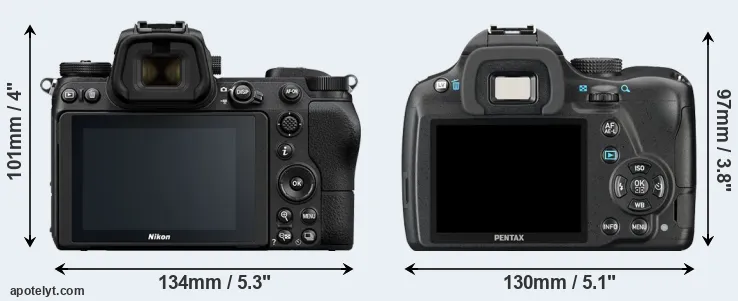 Comparison Z6 or K-50 rear