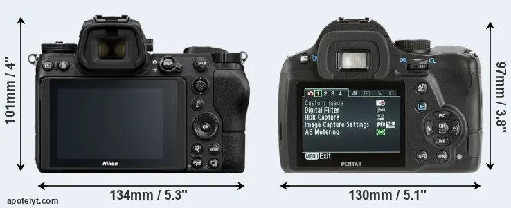 Comparison Z6 or K-500 rear