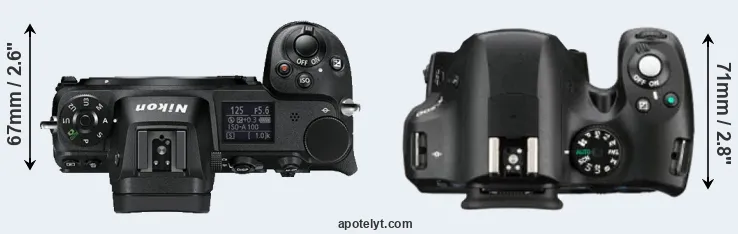 Compare Z6 versus K-500 top