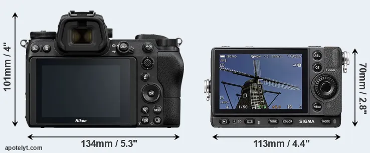 Comparison Z6 or fp rear