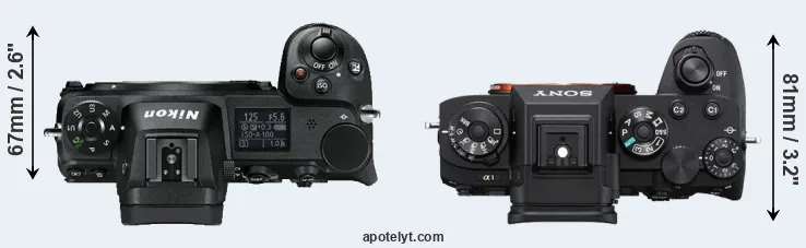 Compare Z6 versus A1 top