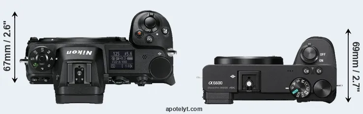 Compare Z6 versus A6600 top