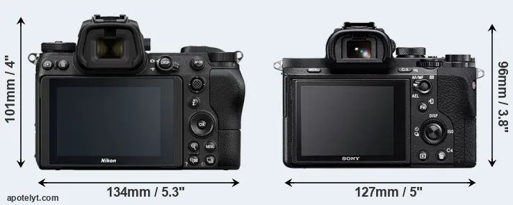 Comparison Z6 or A7 II rear