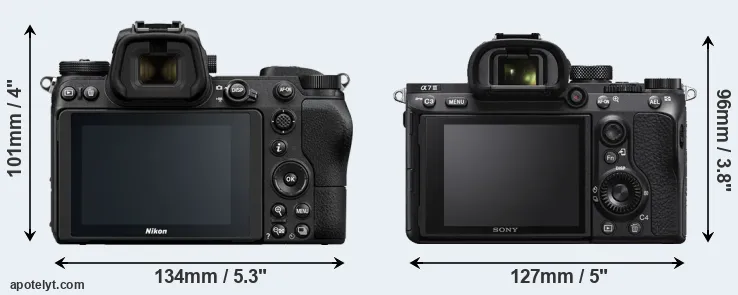 Comparison Z6 or A7 III rear