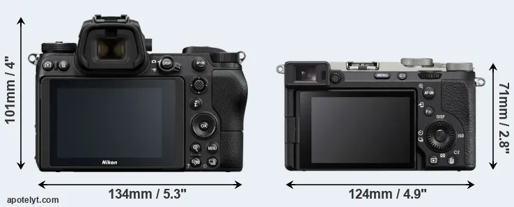 Comparison Z6 or A7C II rear