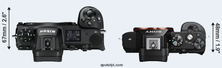 Compare Z6 versus A7S top
