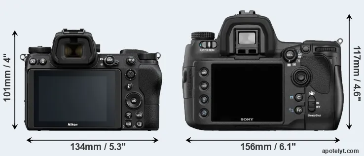 Comparison Z6 or A850 rear