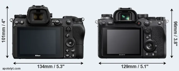 Comparison Z6 or A9 II rear